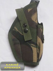 Profesionalus, karinis, (Woodland) pistoleto dėklas. (naujas) Pistol holster O/A, R/H, DPM, IRR