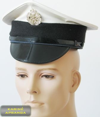  Paradinė kepurė su skiriamuoju ženklu 55 cm (balta, juoda).