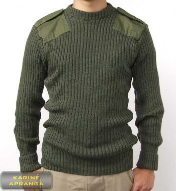Žalias šiltas kariuomenės megztinis (Army Sweater)