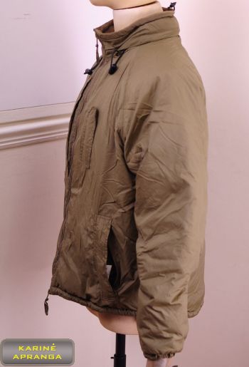 Profesionali, atnaujinta britų kariuomenės termo striukė. British Army Thermal Softie Jacket With Integral Stuff Bag.